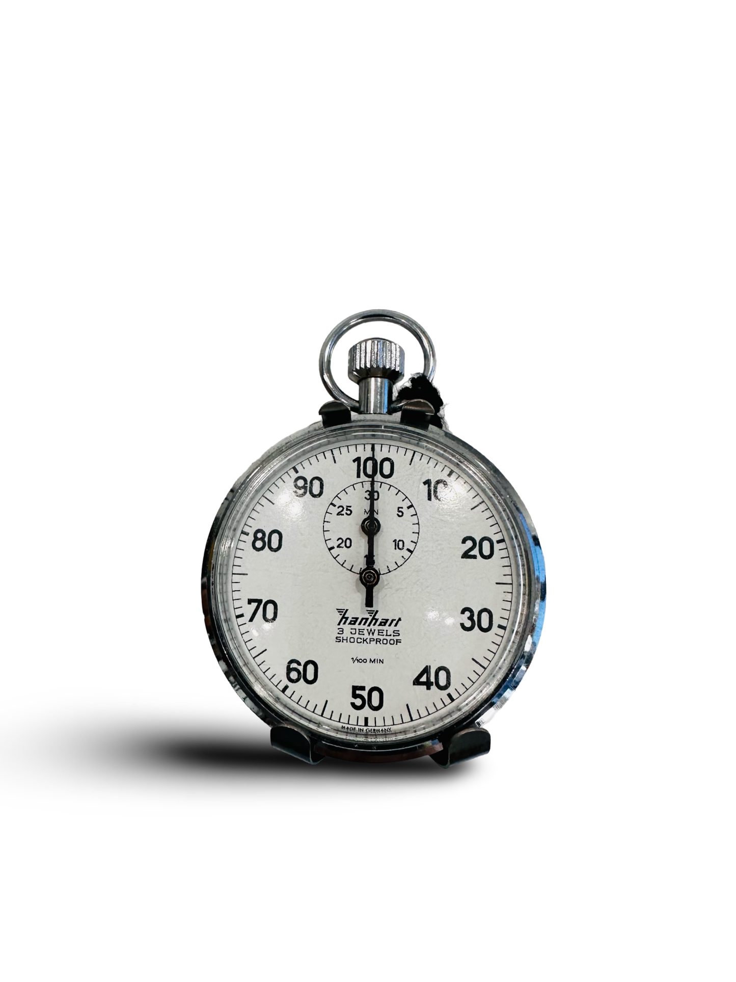 Hanhart Stopwatch 1/5 Sec 1/100 Min 3 Jewels Shockproof Antimagnetic