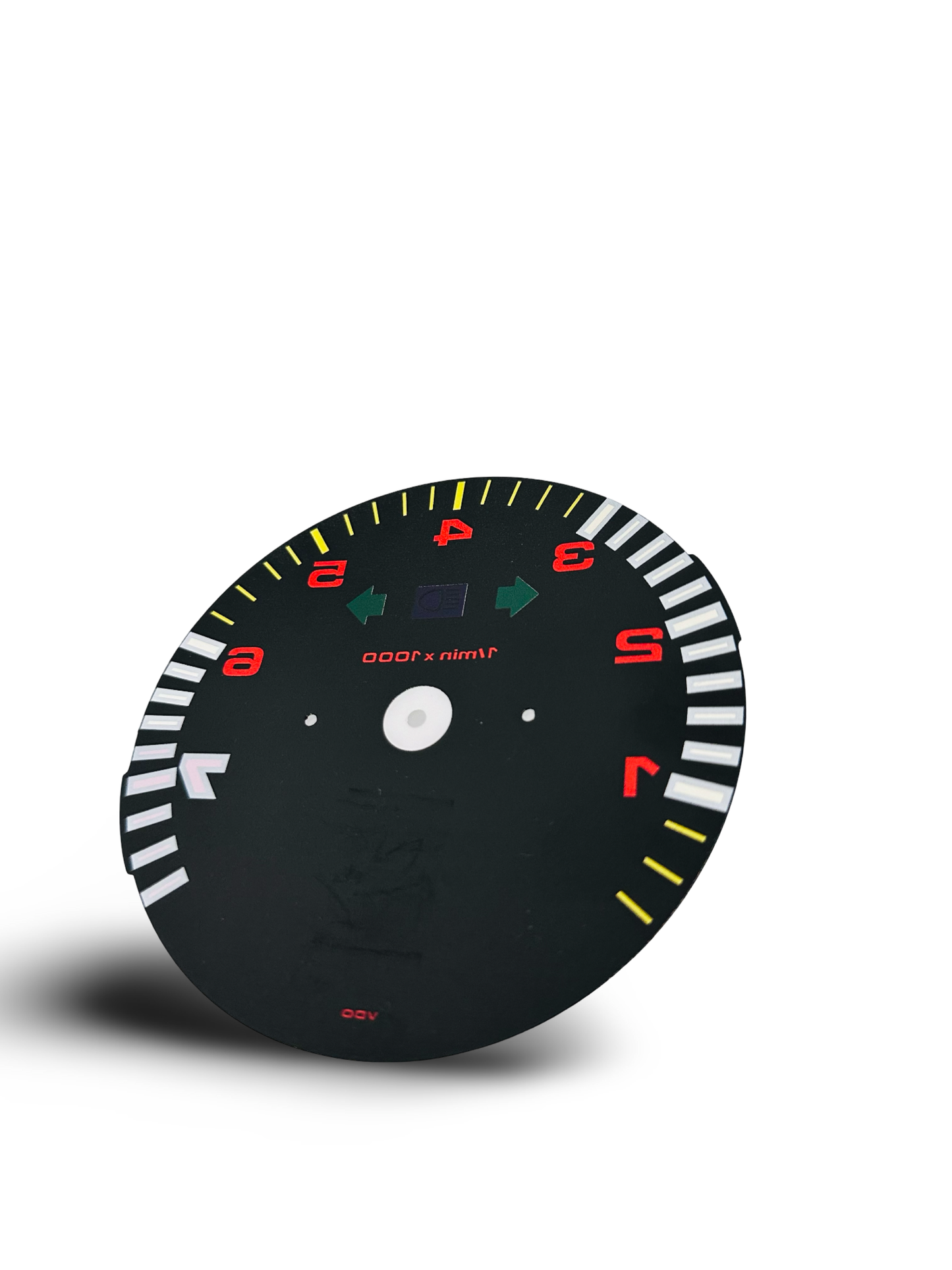 Speedometer Dial 964 993 Tachometer Without Board Computer. Speed Yellow W/ Red Numbers. One available.