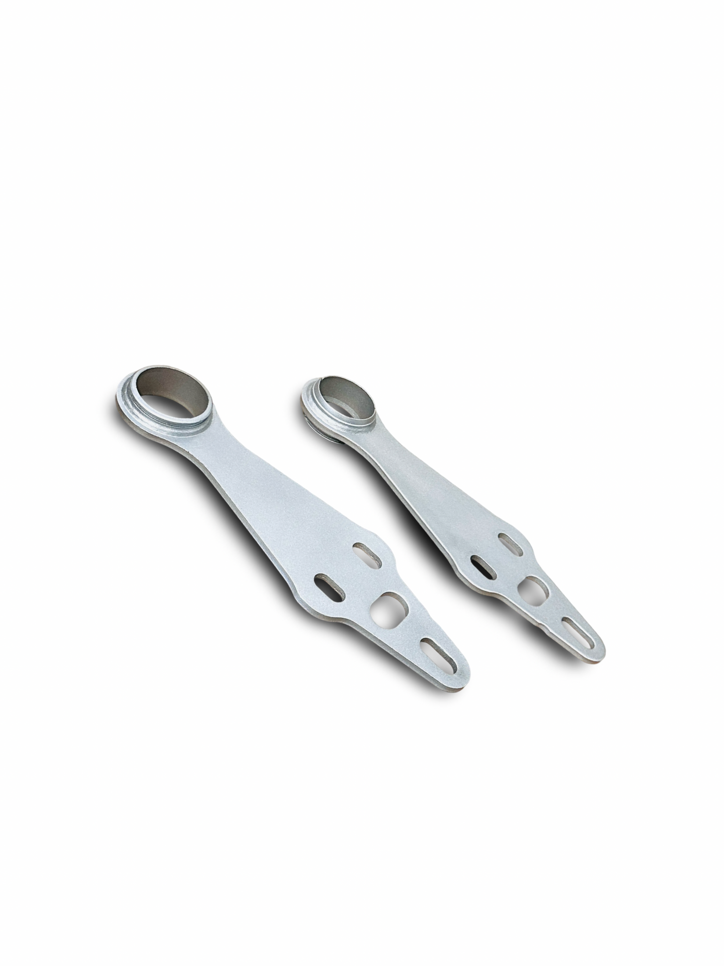 Spring Plates for 964 Carrera Rs Rear Axle Strive L+R. Silver Cerakote - Bushings not included.
