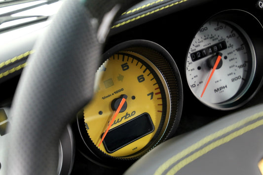 Set of aluminum instrument bezels, model 993 and 964.