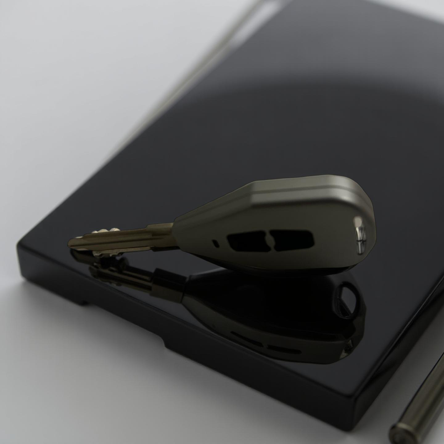 Aluminum Satin Nickel Key Fob