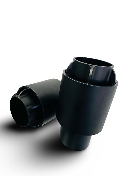 Black Anodized CNC Metal 935 Style Exhaust Tips  2.25 inlet .SET