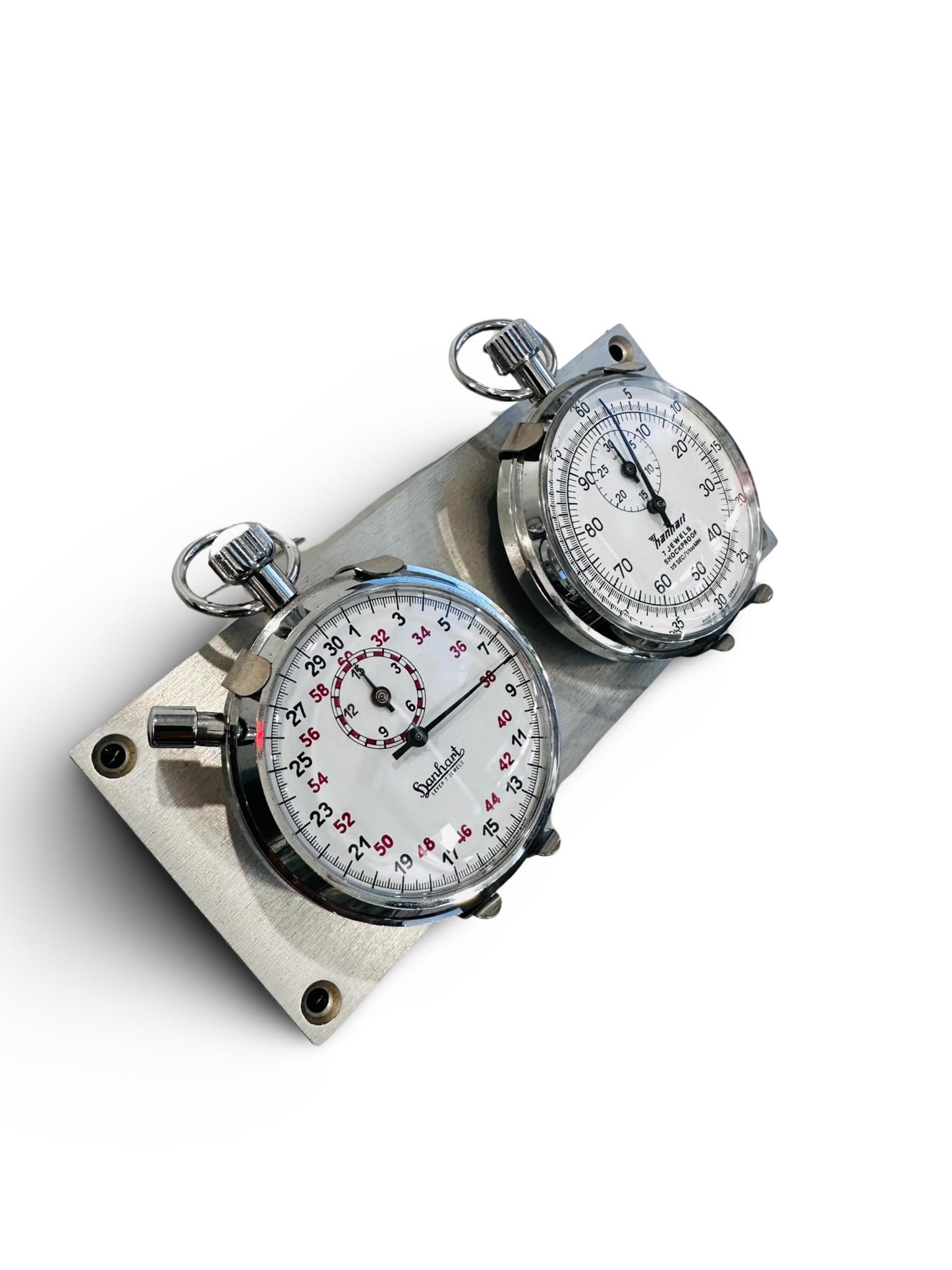 Vintage Hanhart Premier 7 Jewel Split Second Chronograph Shockproof Stop Watch & 7 Jewels Lever