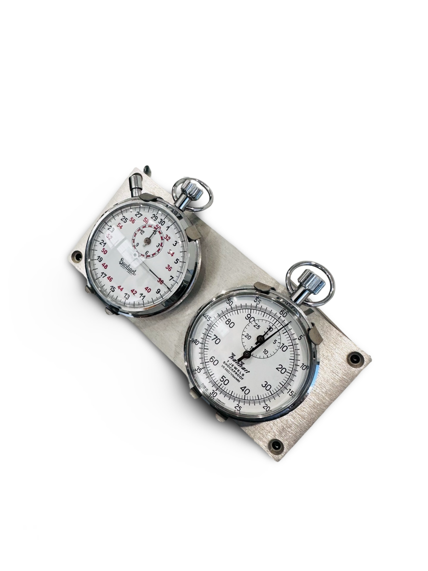 Vintage Hanhart Premier 7 Jewel Split Second Chronograph Shockproof Stop Watch & 7 Jewels Lever