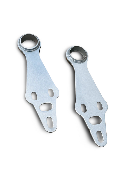 Spring Plates for 964 Carrera Rs Rear Axle Strive L+R. Silver Cerakote - Bushings not included.