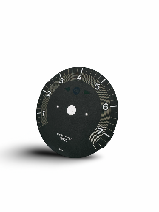 Tachometer Dial 964 993 Without Board Computer. Dark Grey W/ White Numbers.  One available.
