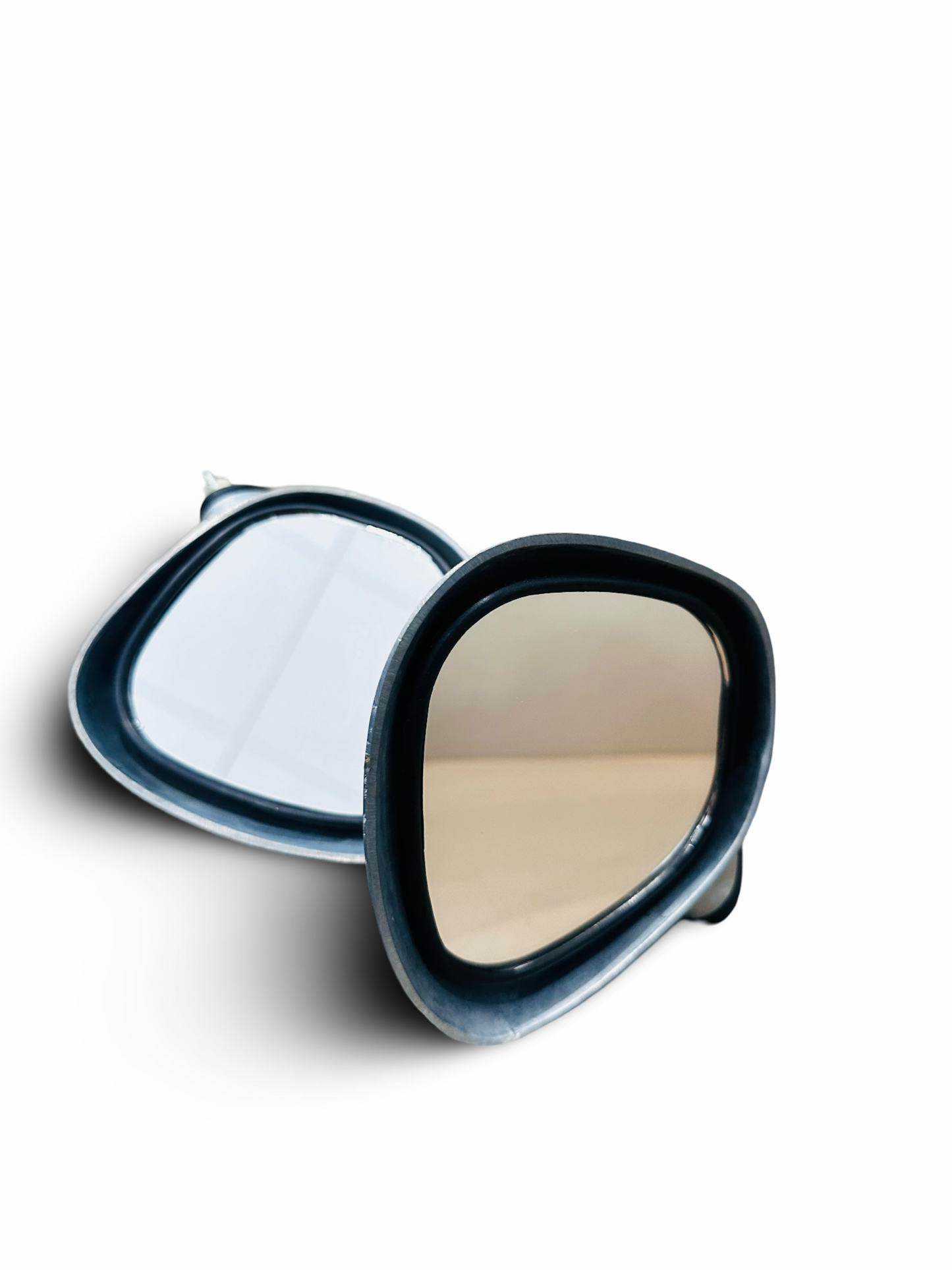 Beautiful Classic Unfinished Aluminum Mirrors. Only one set available.